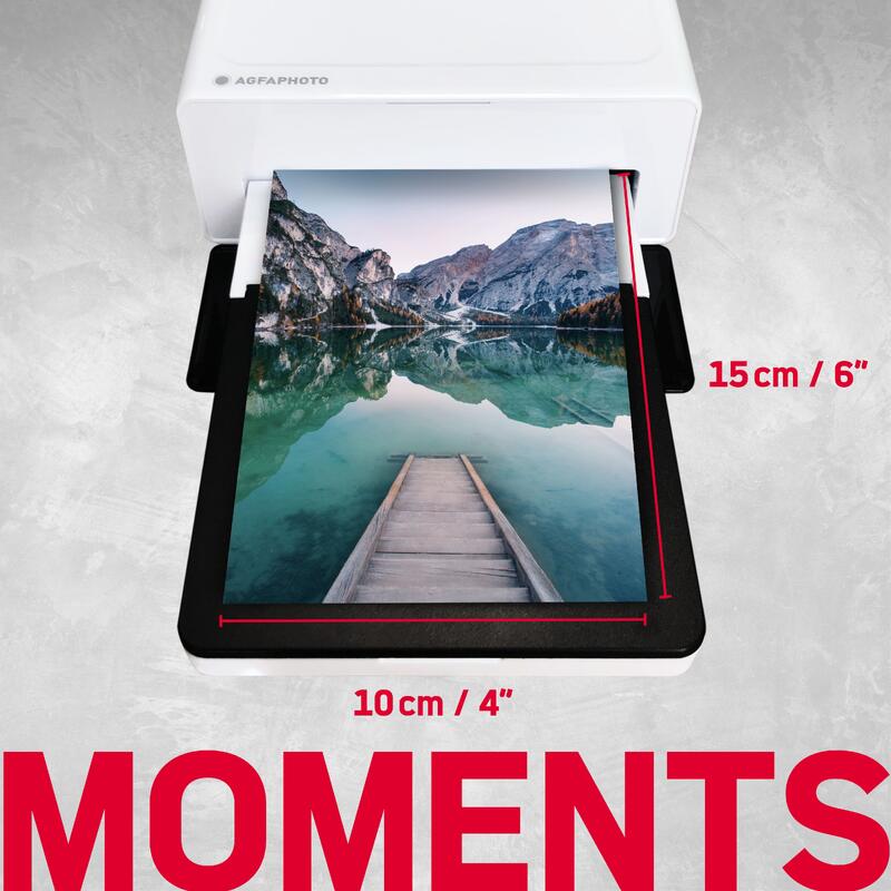 AGFA PHOTO Pack Imprimante Realipix Moments - 120 Photos Supplémentaires, Blanc