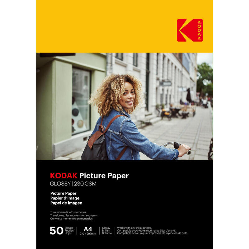 KODAK Glanzend Fotopapier A4 230g/m² - 50 vellen inkjet - 9891267