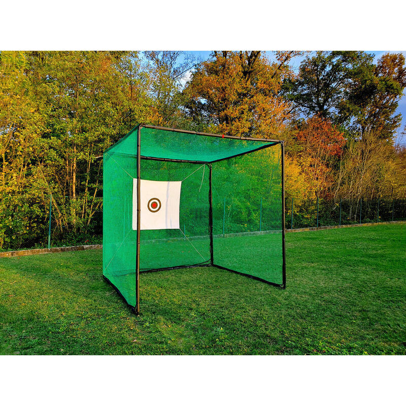 Jaula de golf 3 x 3 x 3 m - Incluye diana/espuma protectora/chaleco