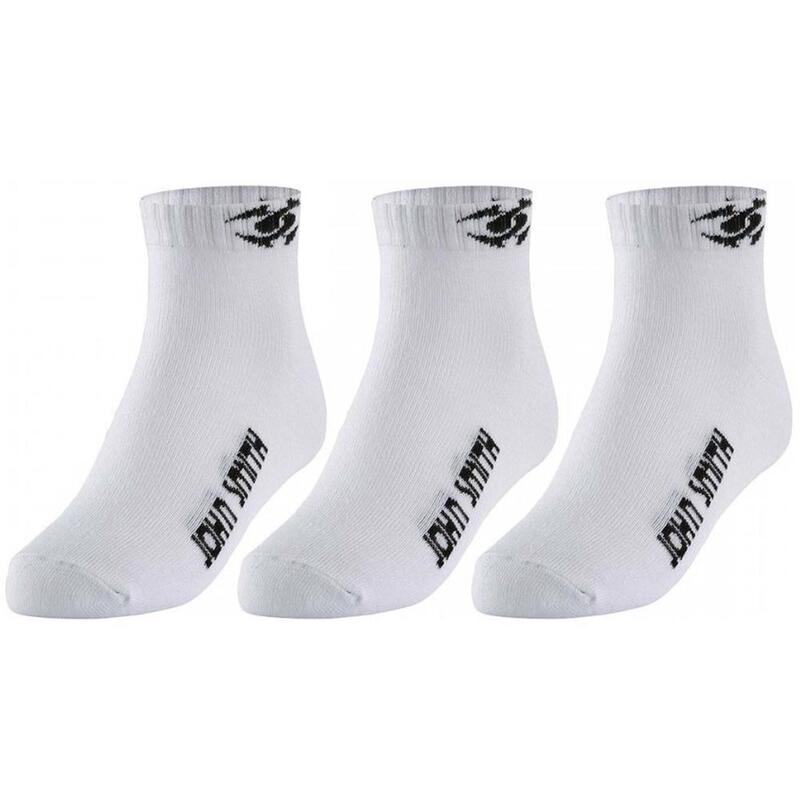 Calcetines niÃ±os unisex John smith Pack 3 en color blanco