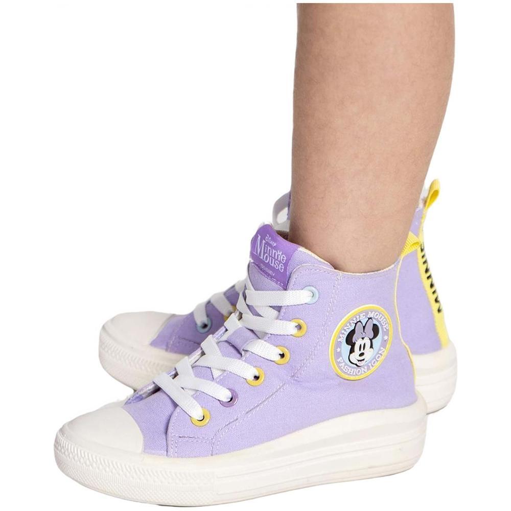 Botas Infantis Casuais Minnie Mouse Lilás 5/5
