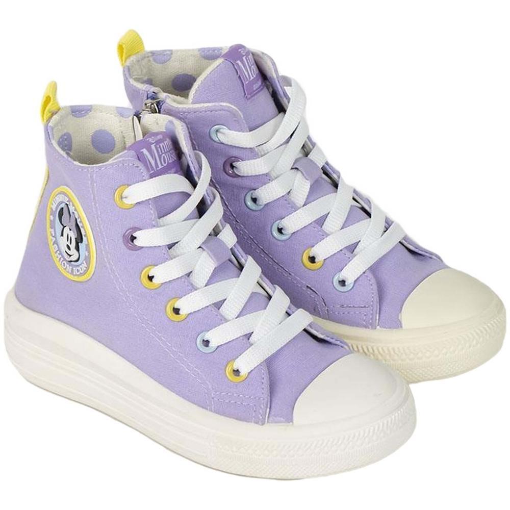 Botas Infantis Casuais Minnie Mouse Lilás 4/5