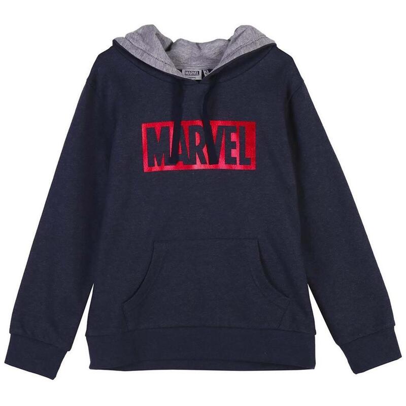 Sudadera con capucha niÃ±os unisex CerdÃ¡ Marvel en color azul