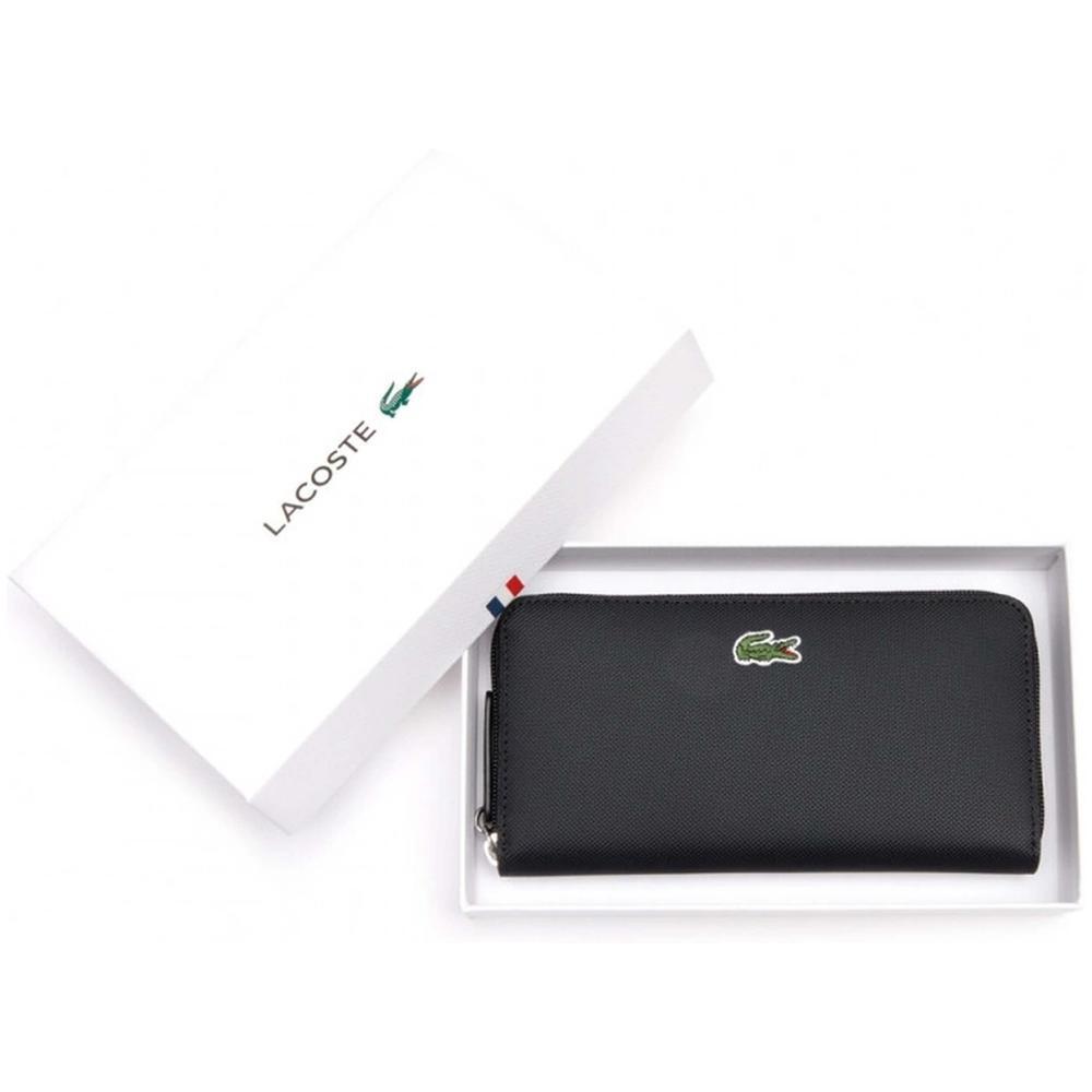 Cartera unisex Lacoste   en color negro 3/4