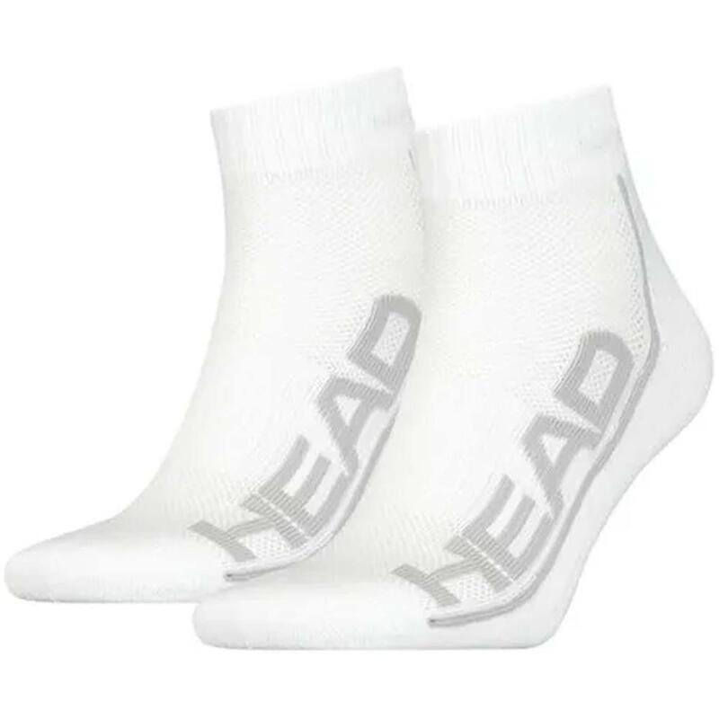 Calcetines unisex Head Performance quarter pack 2 en color blanco