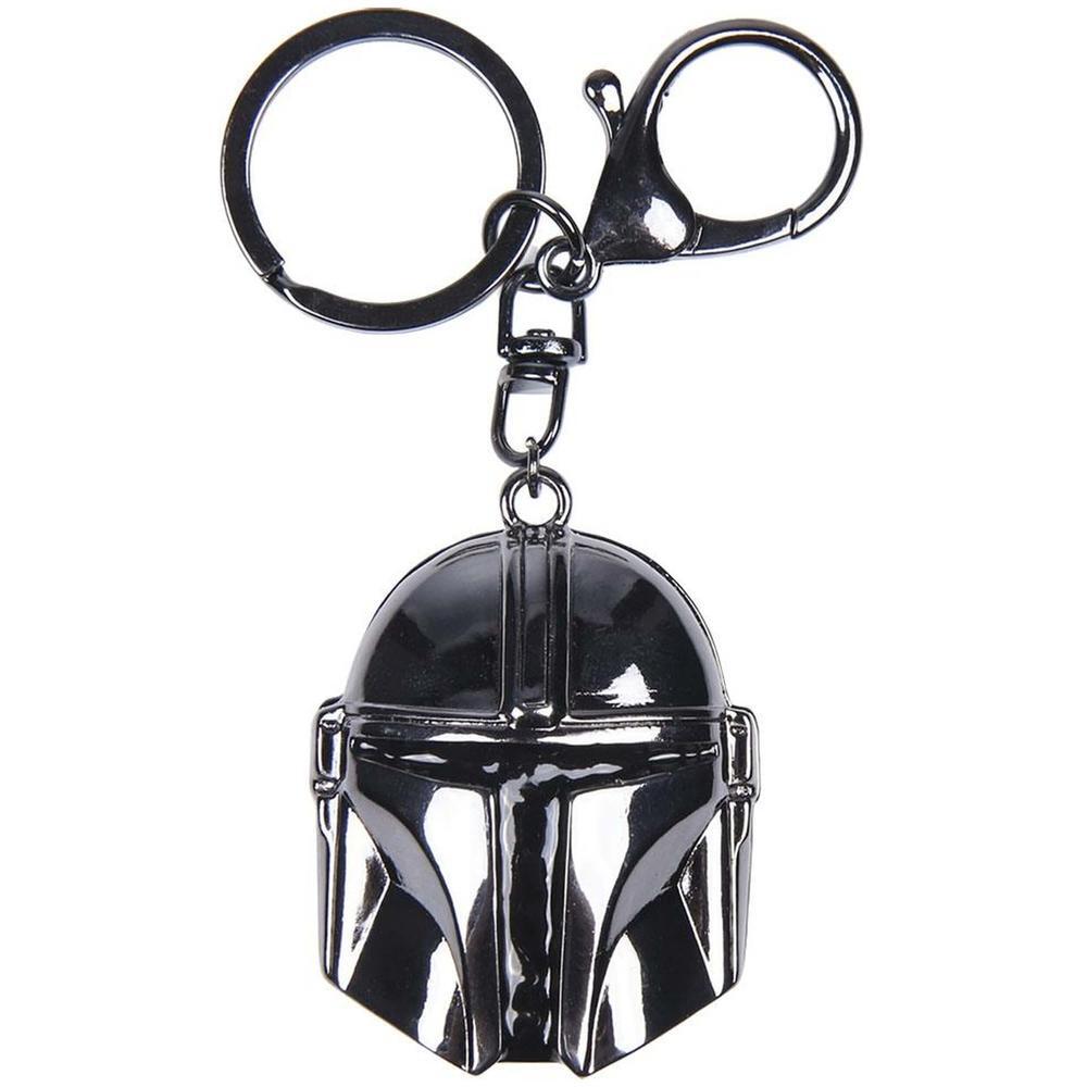 Llavero unisex CerdÃ¡ The mandalorian 3d en color plateado 2/5