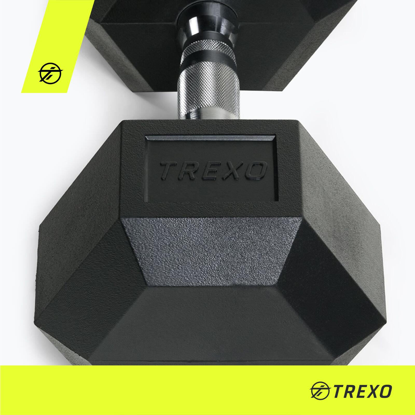 Manubrio gommato TREXO Hex 15 kg 4/7