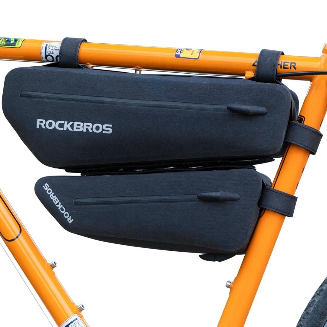 Zestaw dwóch torebek na ramę rowerową Rockbros AS-075