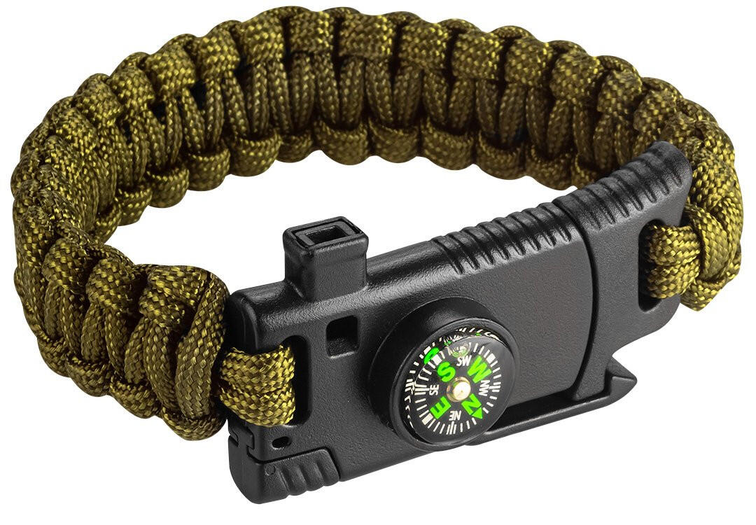 Bransoleta survivalowa 5w1 kompas krzesiwo noż  gwizdek 6/7