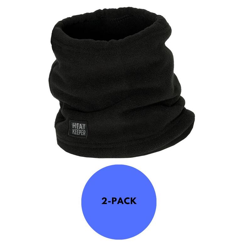 Heatkeeper - Fleece nekwarmer kinderen - Zwart - 2 stuks