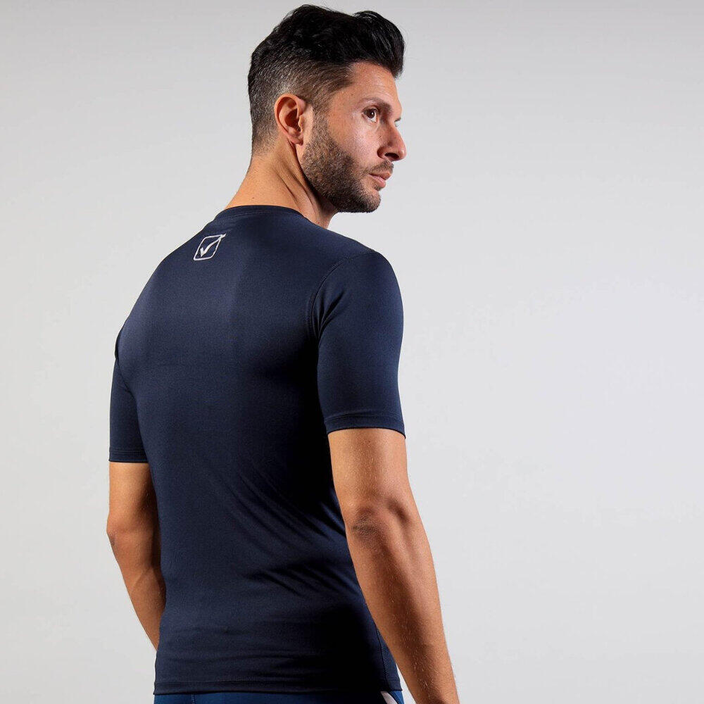 T-shirt uomo da palestra givova blu 3/4