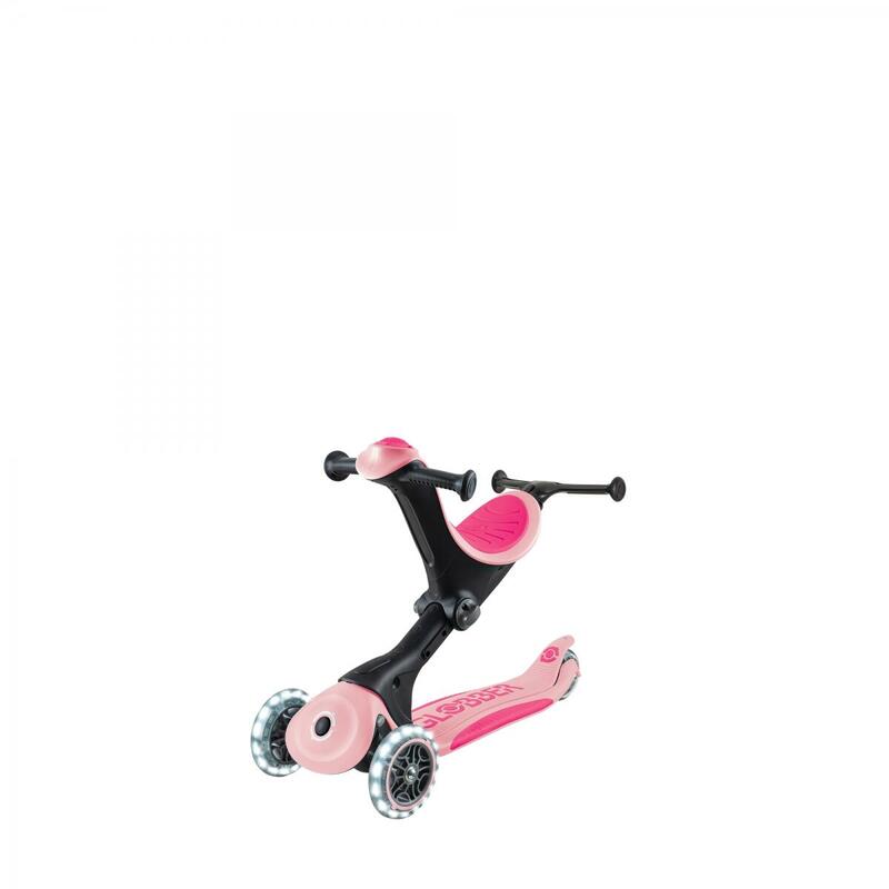 Trottinette évolutive GO-UP DELUXE LIGHTS - Rose pastel