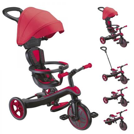 Tricycle évolutif pour bébé EXPLORER 4 en 1 - Rose Corail