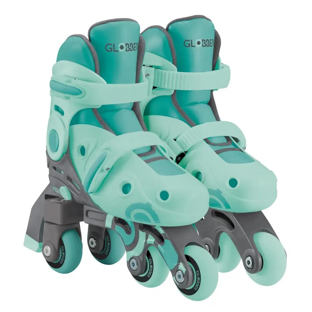 Patines evolutivos 2 en 1 para patinar en linea - Talla 30-33 color menta
