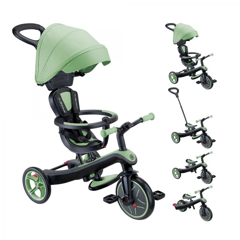 Tricycle évolutif pour bébé EXPLORER 4 en 1 - Vert Sauge
