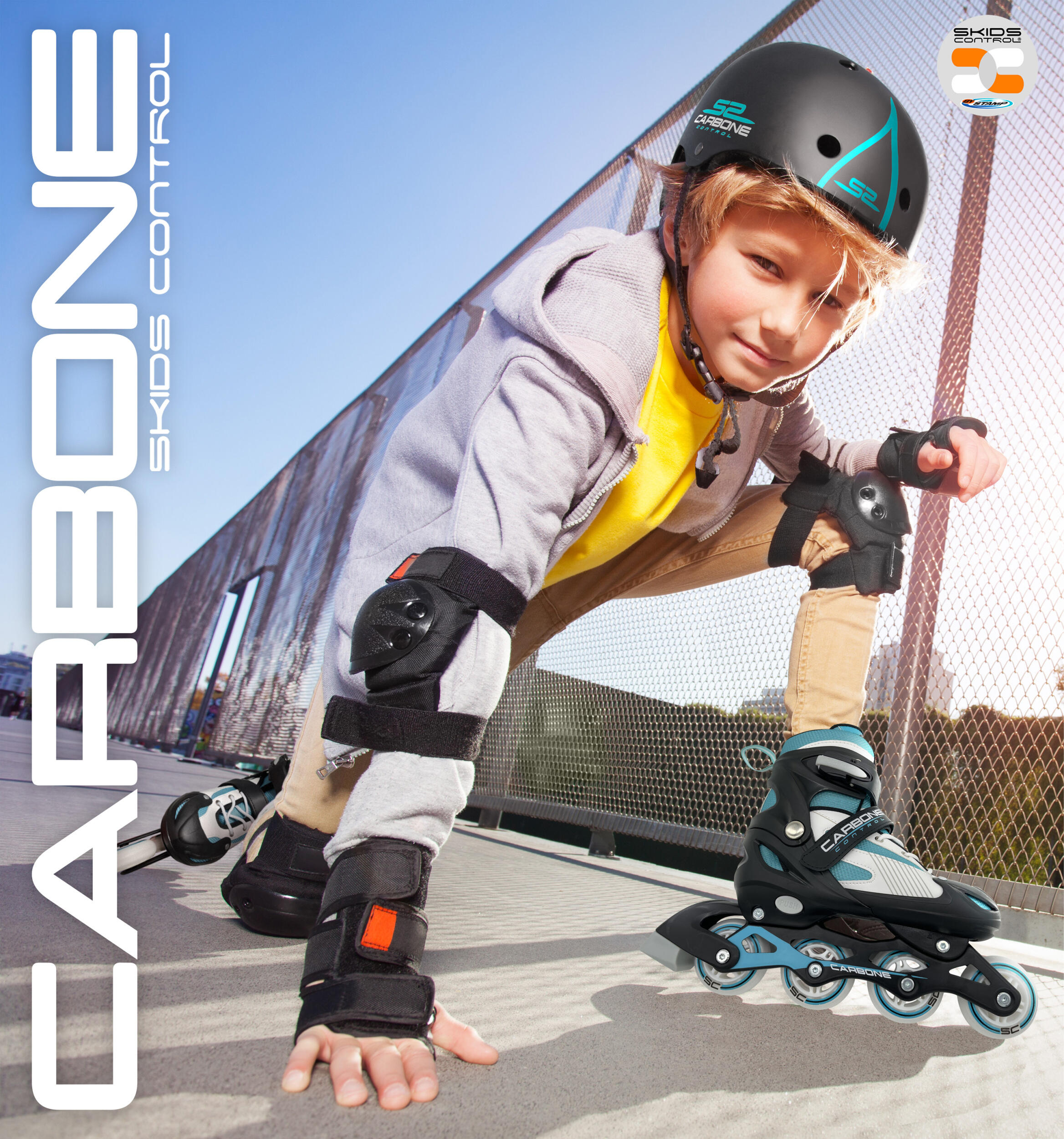 Casco da ciclismo per bambini Skids Control Carbone 53-57 cm 3/3