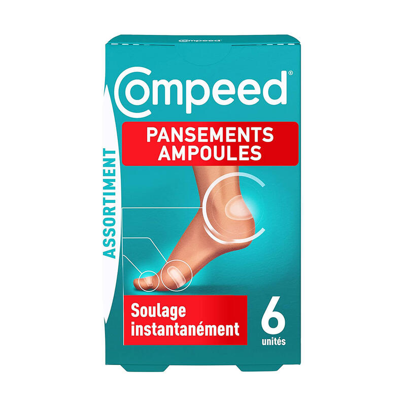 6 Apósitos Compeed Ampollas Hidrocoloides - Surtido De 3 Formatos Diferentes