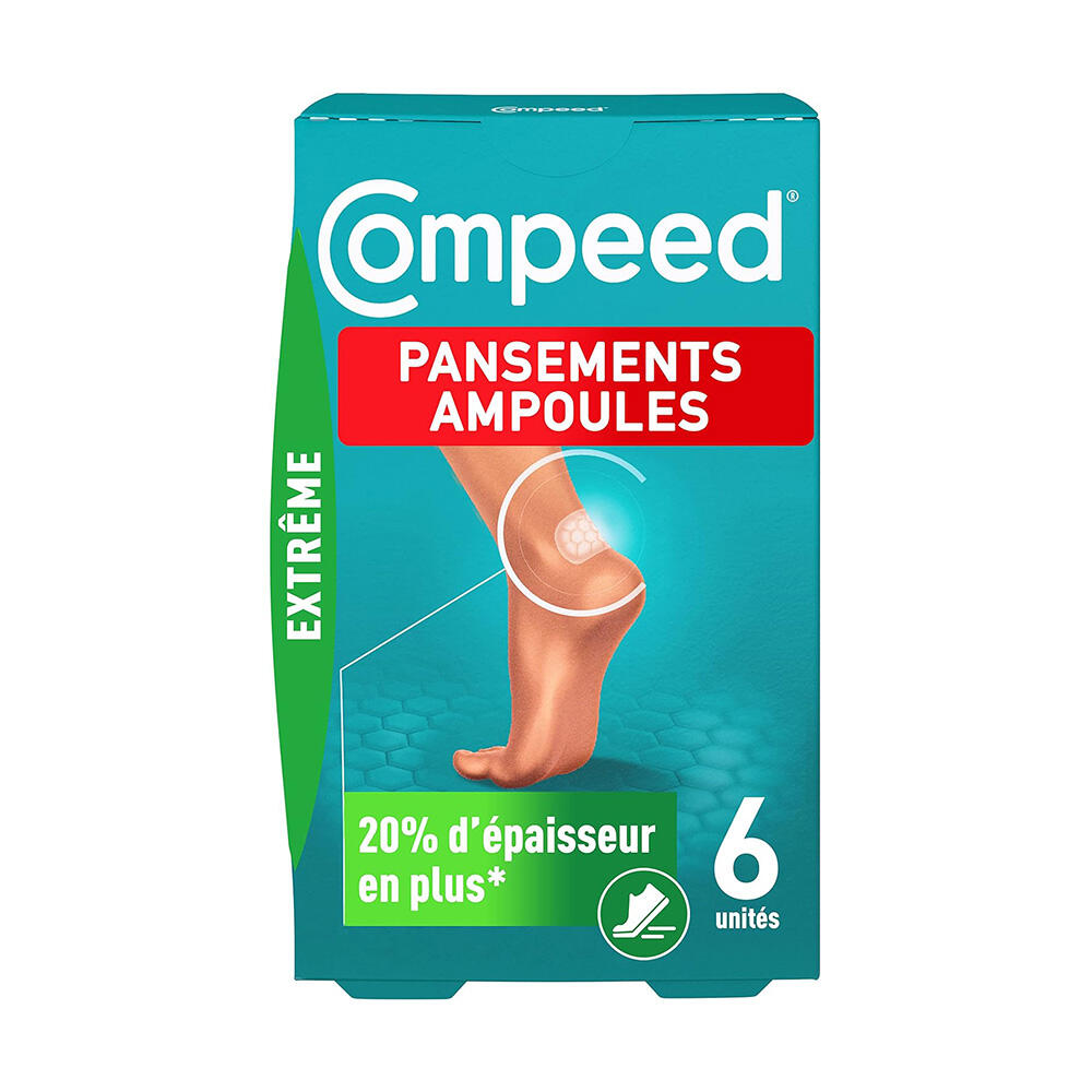 Compeed - 6 Pansements Compeed Ampoules Extrêmes Douloureuses Hydrocolloïdes - Moyen - Anti-ampoule - Taille Unique - Decathlon