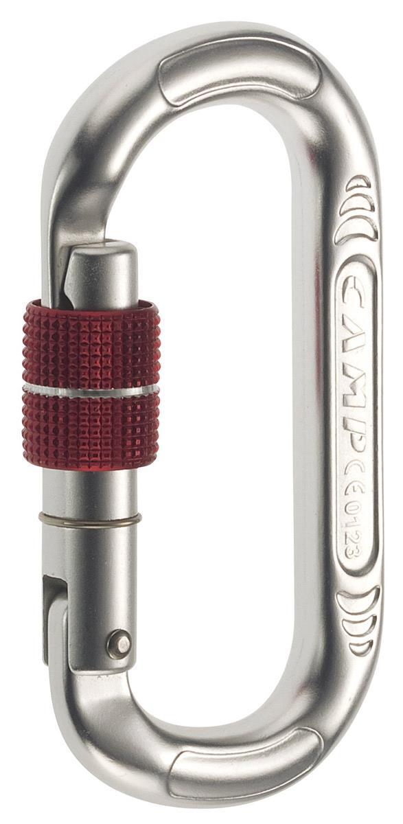 Mosquetón oval CAMP Oval Compact Lock aleación ligera 71 g resistencia 24 kN 1/1