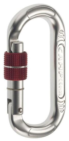 Mousqueton ovale CAMP Oval Compact Lock alliage léger 71 g résistance 24 kN