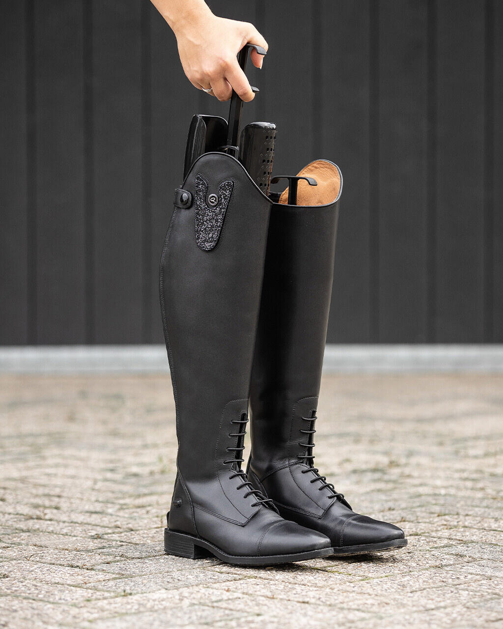 QHP Laarzenspanner Zwart - Set van 2 3/4