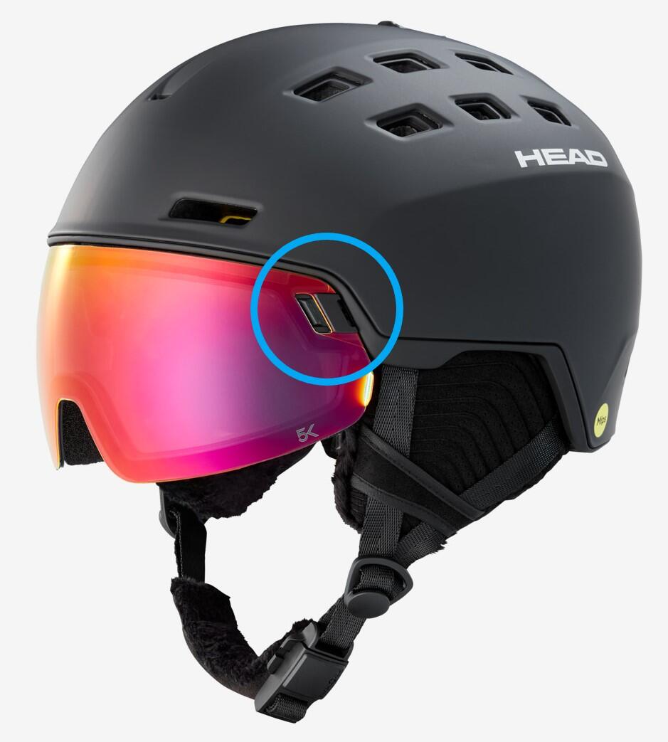 RADAR / RACHEL Visierclip Ersatzteil Skihelm white / grey / black Clipse 4/4