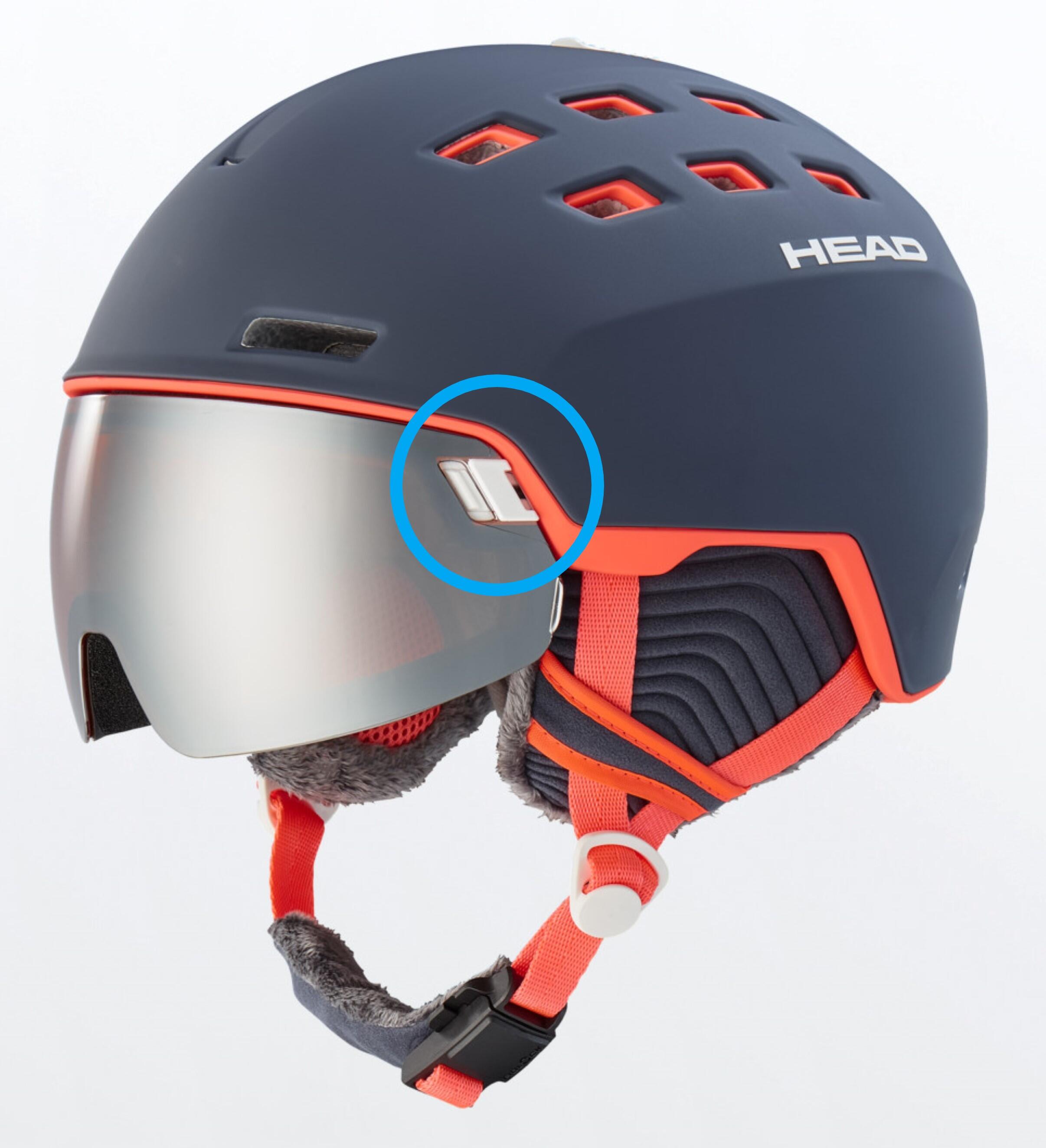 RADAR / RACHEL Visierclip Ersatzteil Skihelm white / grey / black Clipse 4/4