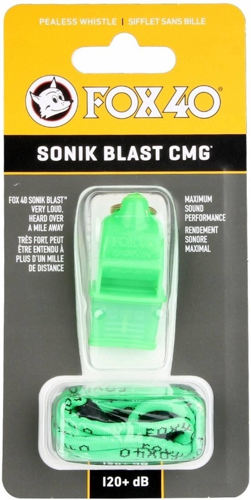 Silbato Fox 40 Sonik Blast CMG Verde Neón 2/3