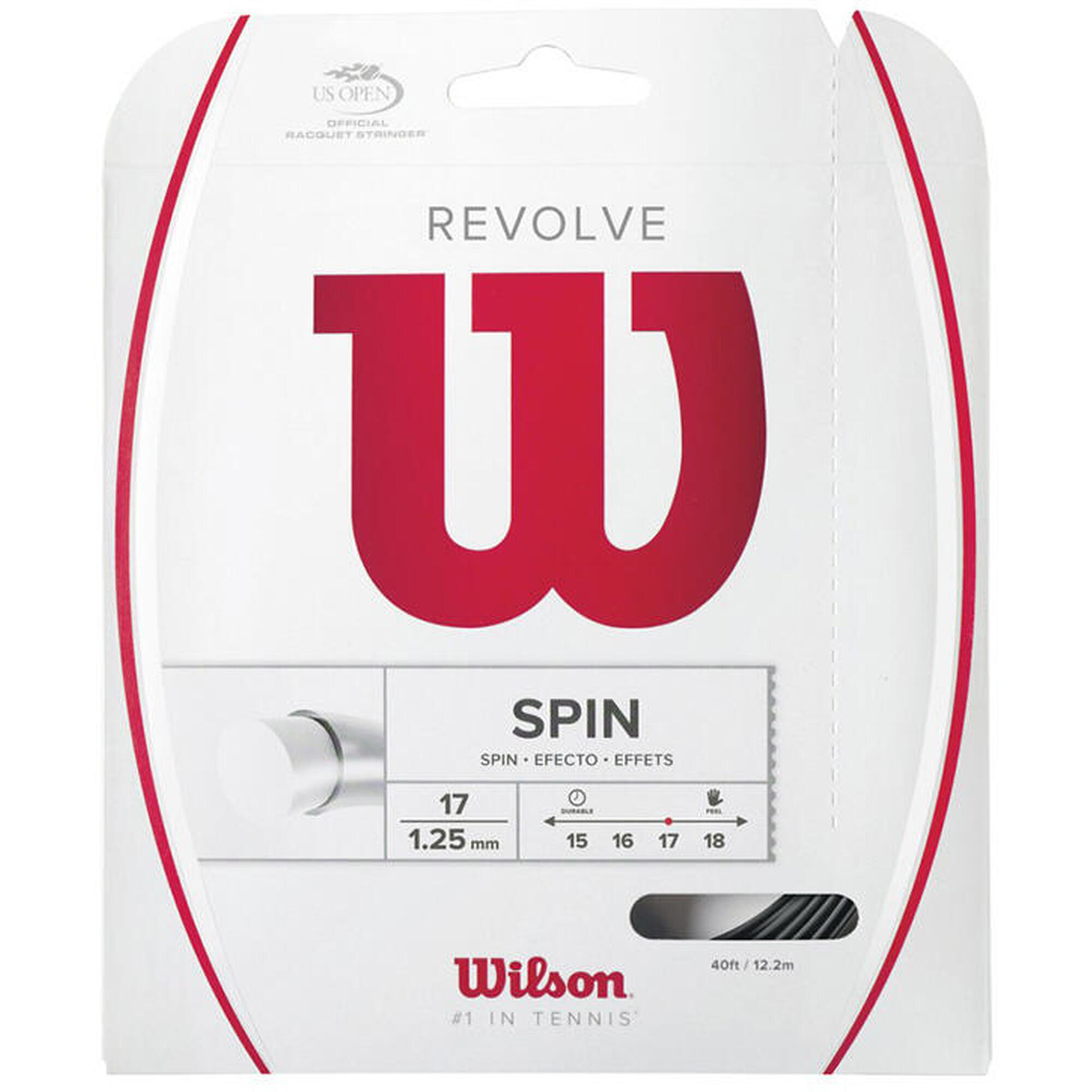 Naciąg tenisowy Wilson Revolve (12.2 m) 1,25mm - black