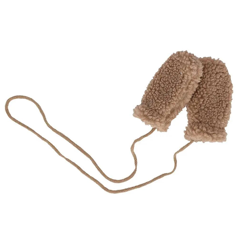 Babyhandschuhe Teddywolle Einheitsgröße Sand 2/3