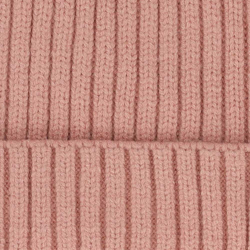 Baby Muts Ribbed + Pompon 0-12 Maanden Licht Roze 3/3