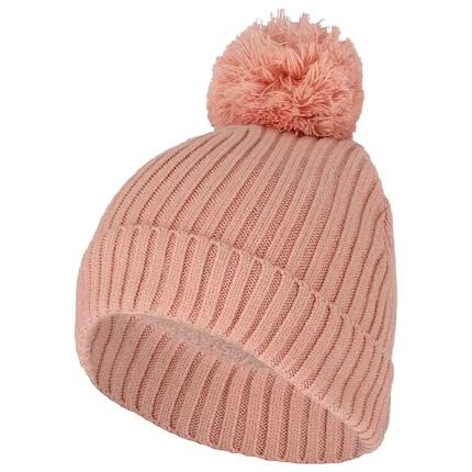 Bonnet bébé côtelé avec pompon 0-12 mois Marron moyen