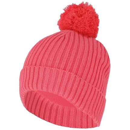 Bonnet bébé côtelé avec pompon 0-12 mois Marron moyen
