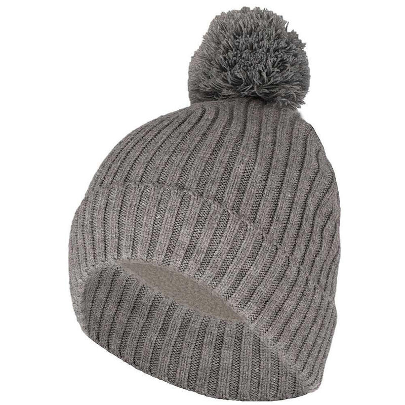 Heatkeeper - Bonnet Bébé - Côtelé + Pompon - Gris Clair