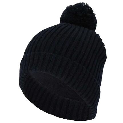 Bonnet d'hiver côtelé marron moyen pour filles 4 à 8 ans