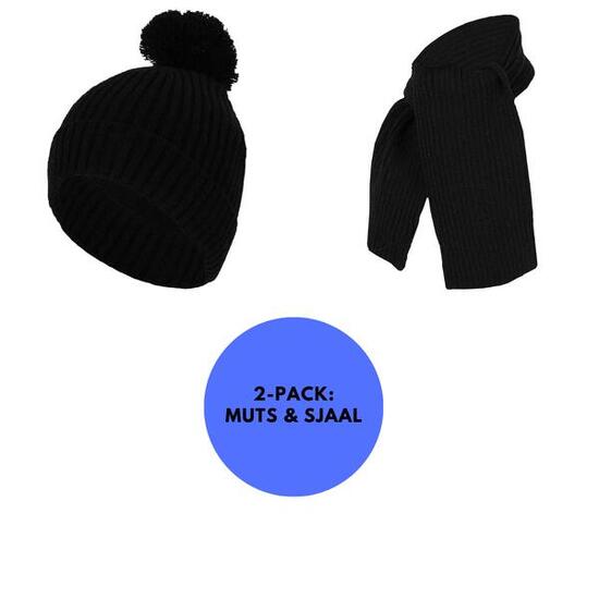 Ensemble écharpe et bonnet bébé 0-12 mois noir
