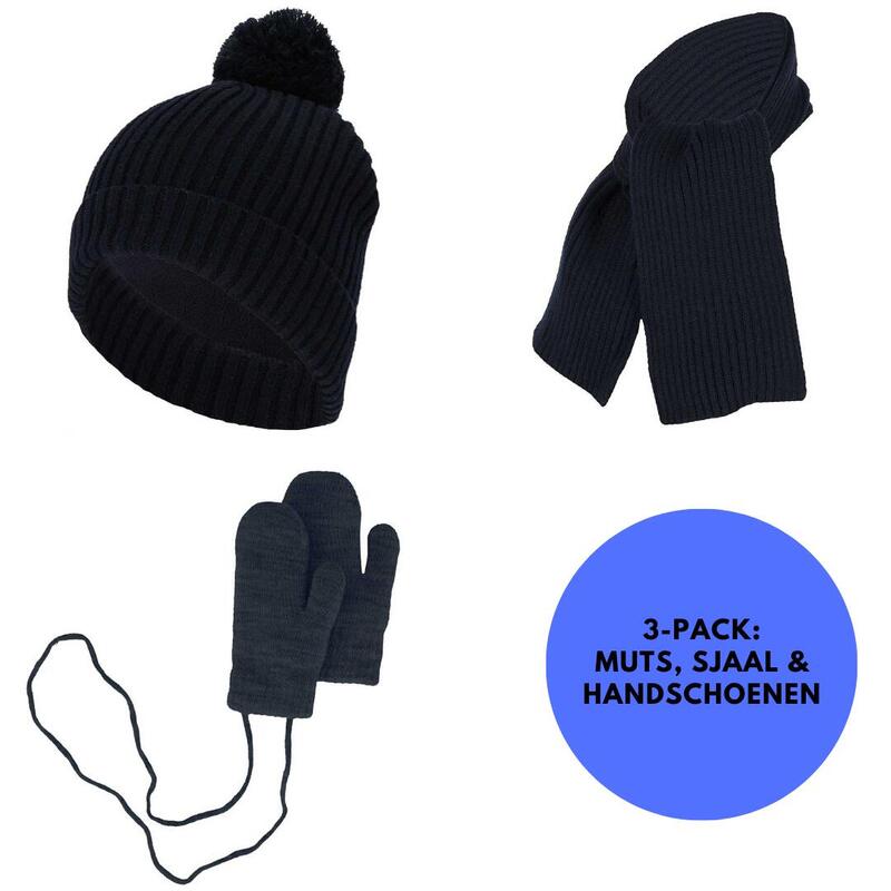 Heatkeeper - Ensemble hiver bébé - Gants/Écharpe/Chapeau - Marine