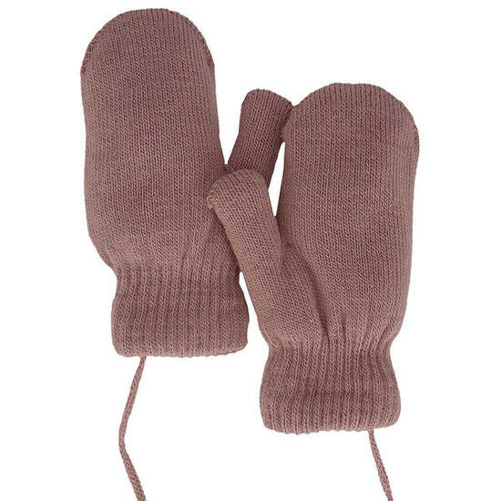 Gants bébé tricotés rose clair taille unique