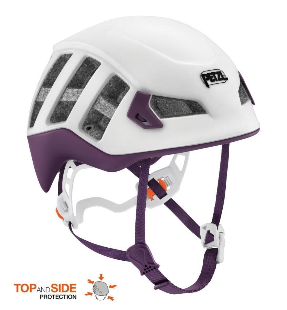 Casco Petzl METEORA mujer blanco‑gris ultraligero In‑Mold 52–58 cm ventilado 6/7
