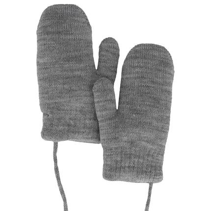 Gants bébé tricotés taille unique gris clair