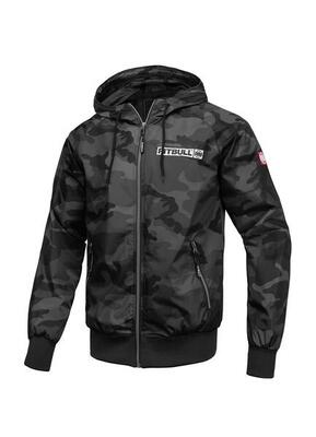 Heren pitbull athletic logo nylon jack met capuchon