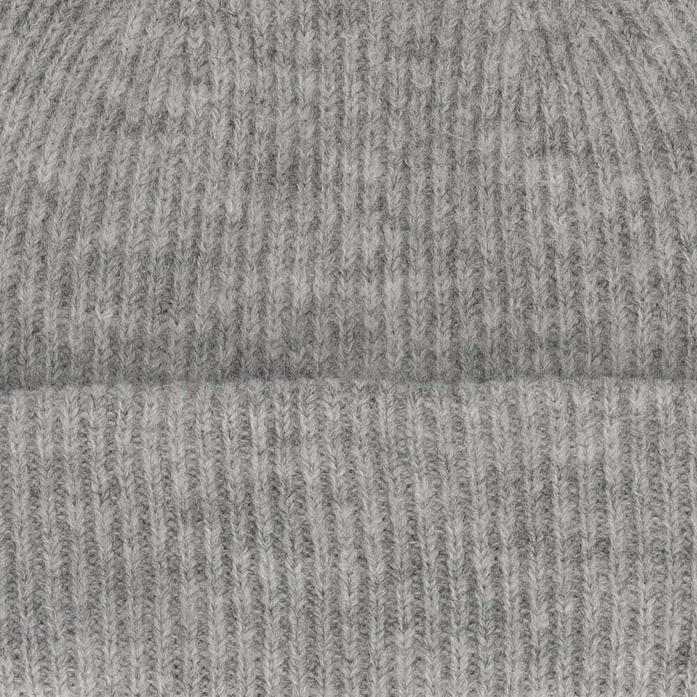 Cappello da donna a coste taglia unica grigio chiaro 3/3