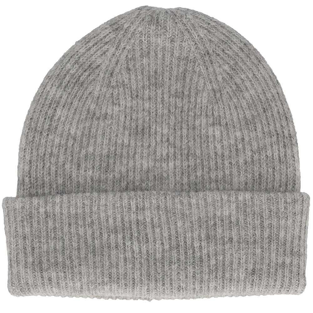 Cappello da donna a coste taglia unica grigio chiaro 2/3