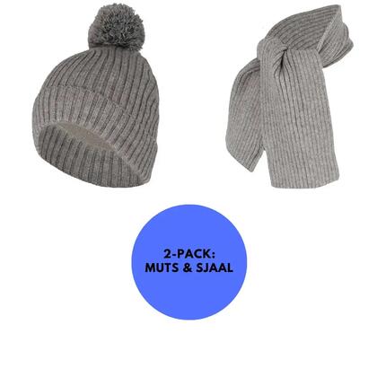 Ensemble écharpe et bonnet bébé 0-12 mois gris clair