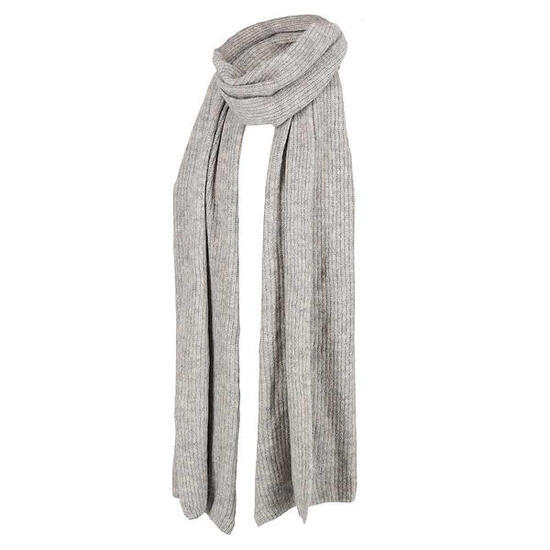 Écharpe côtelée pour femme taille unique gris clair