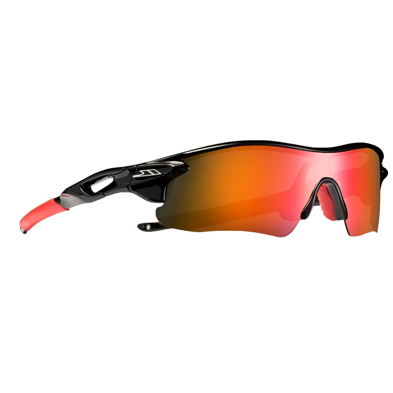 SLAMMED Unisex Sunglasses (Black/Red)