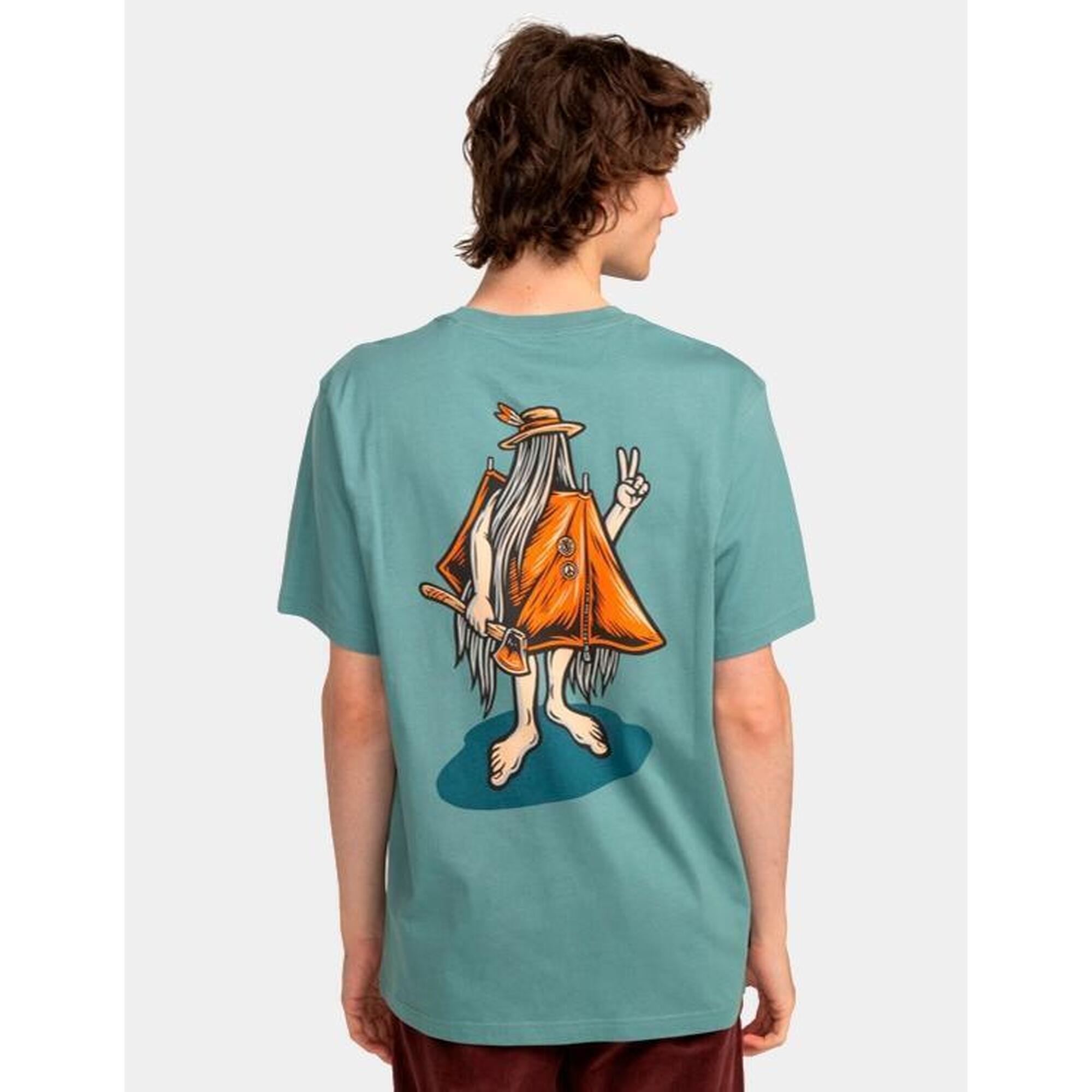 Camiseta de manga corta Hombre Element Happy camper Azul