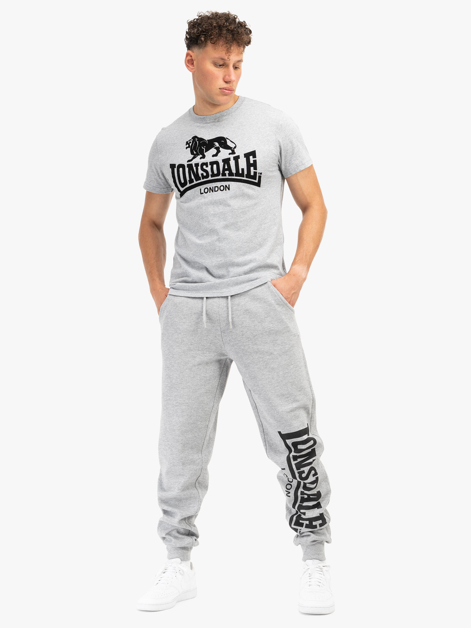 Pantalón de Chandal Hombre Lonsdale gris 3/6