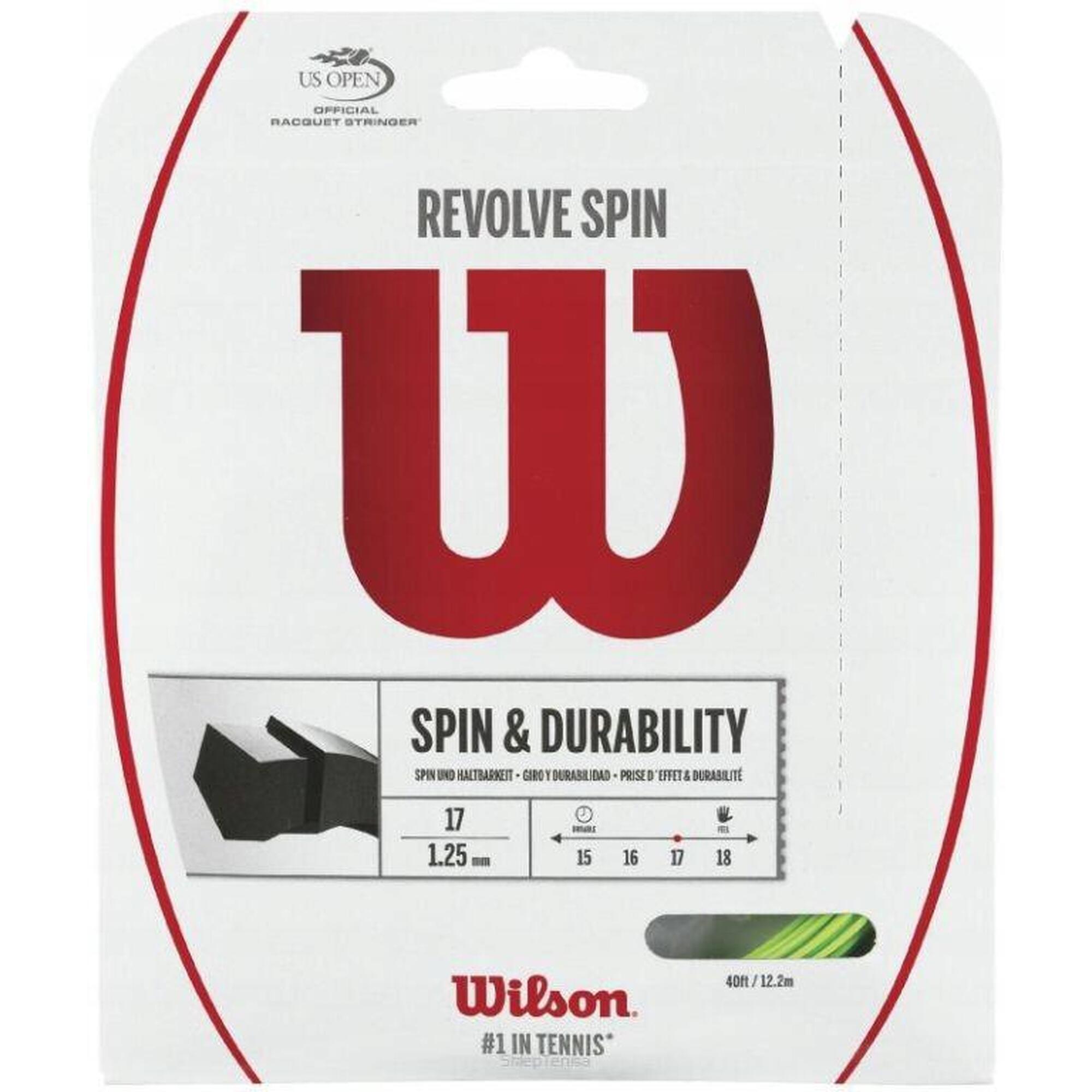 Naciąg tenisowy Wilson Revolve Spin (12,2 m) 1,30mm - green