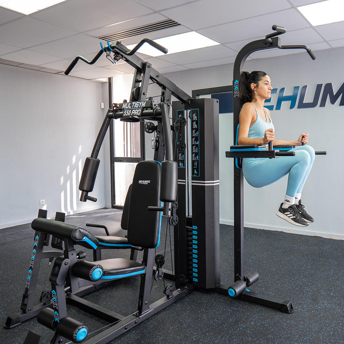 Multigym 550 Pro + seat leg press Behumax 7/7